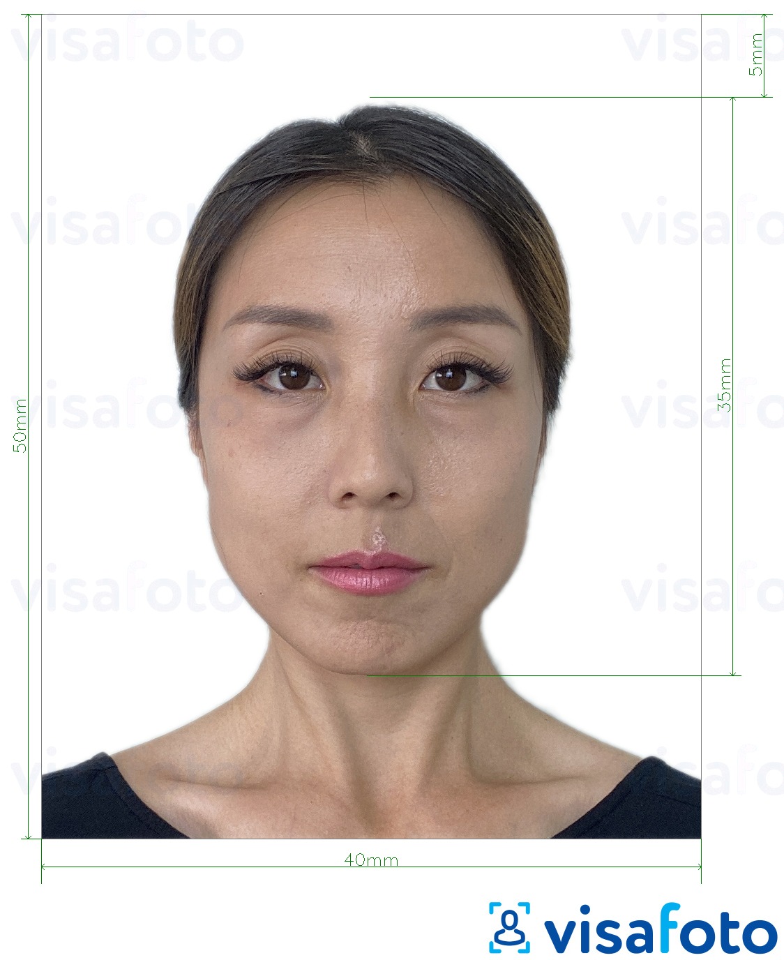 דוגמא לתמונה על הונג קונג דרכון 40x50 מ