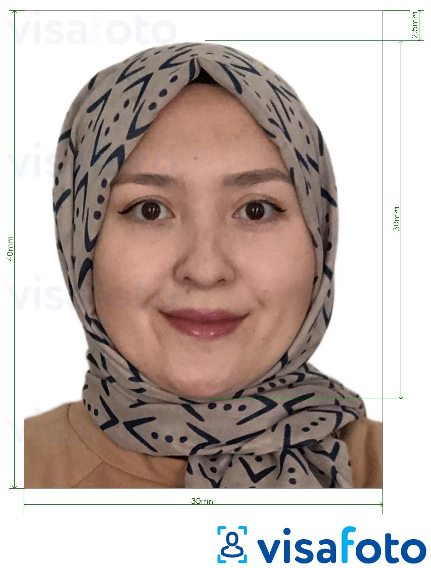 דוגמא לתמונה על טורקמניסטן דרכון 3x4 ס