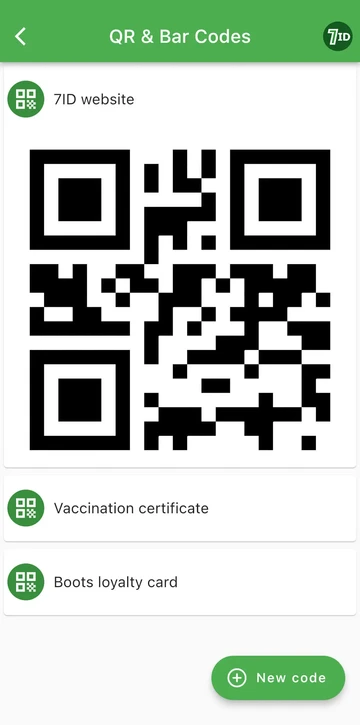 Aplikácia 7ID: Uložte si QR kódy na jednom mieste