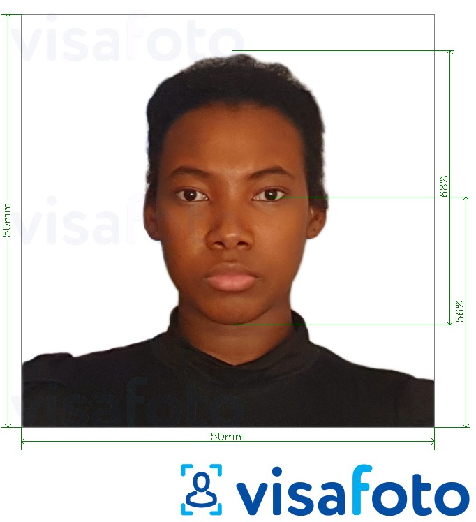 דוגמא לתמונה על ברבדוס דרכון 5x5 ס