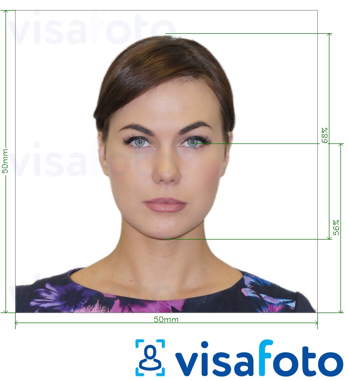 דוגמא לתמונה על צ'כיה דרכון 5x5cm (50x50mm) בעלת מידות מדויקות
