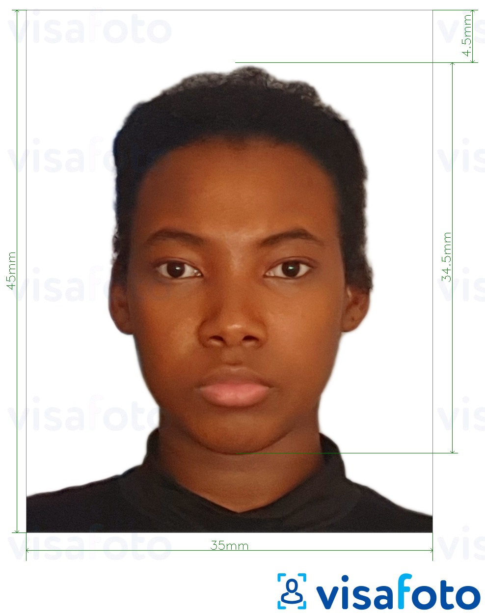 דוגמא לתמונה על תעודת זהות בקניה 35x45 מ