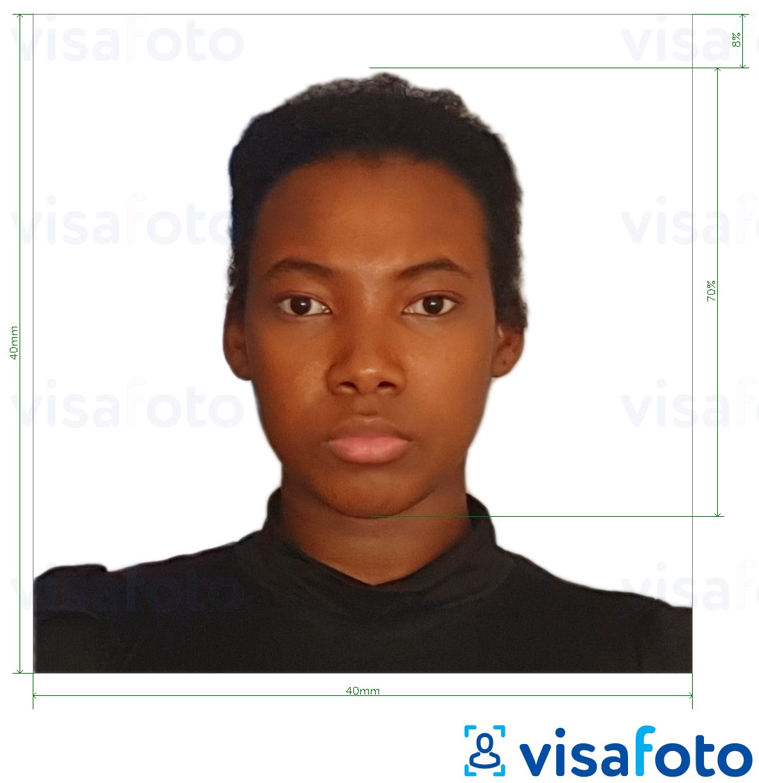 דוגמא לתמונה על תעודת זהות מדגסקר 40x40 מ
